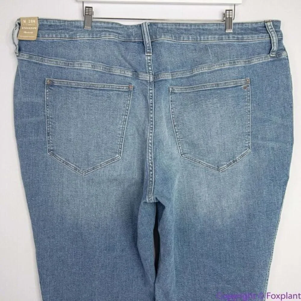 NEW Madewell Plus Stovepipe Jeans in Euclid Wash, 28W‎